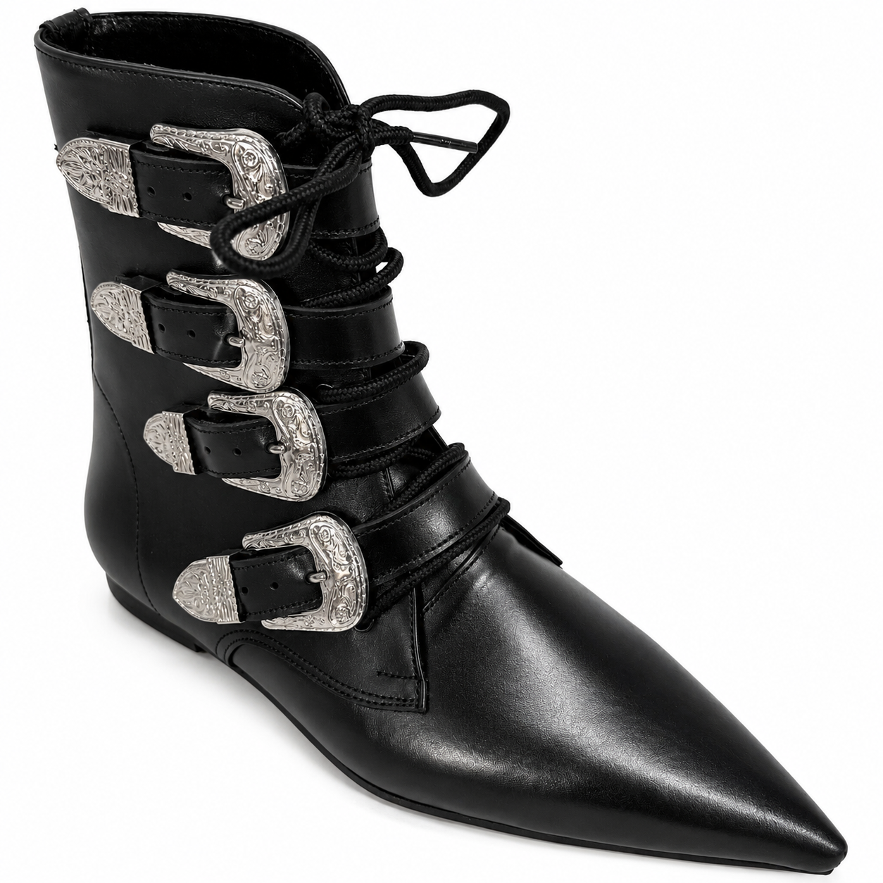 Benjamin - 4 Cowboy Buckle Lace up Pike