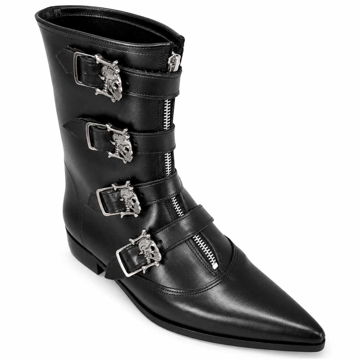 Isaac - 4 Skull Buckle Winklepicker