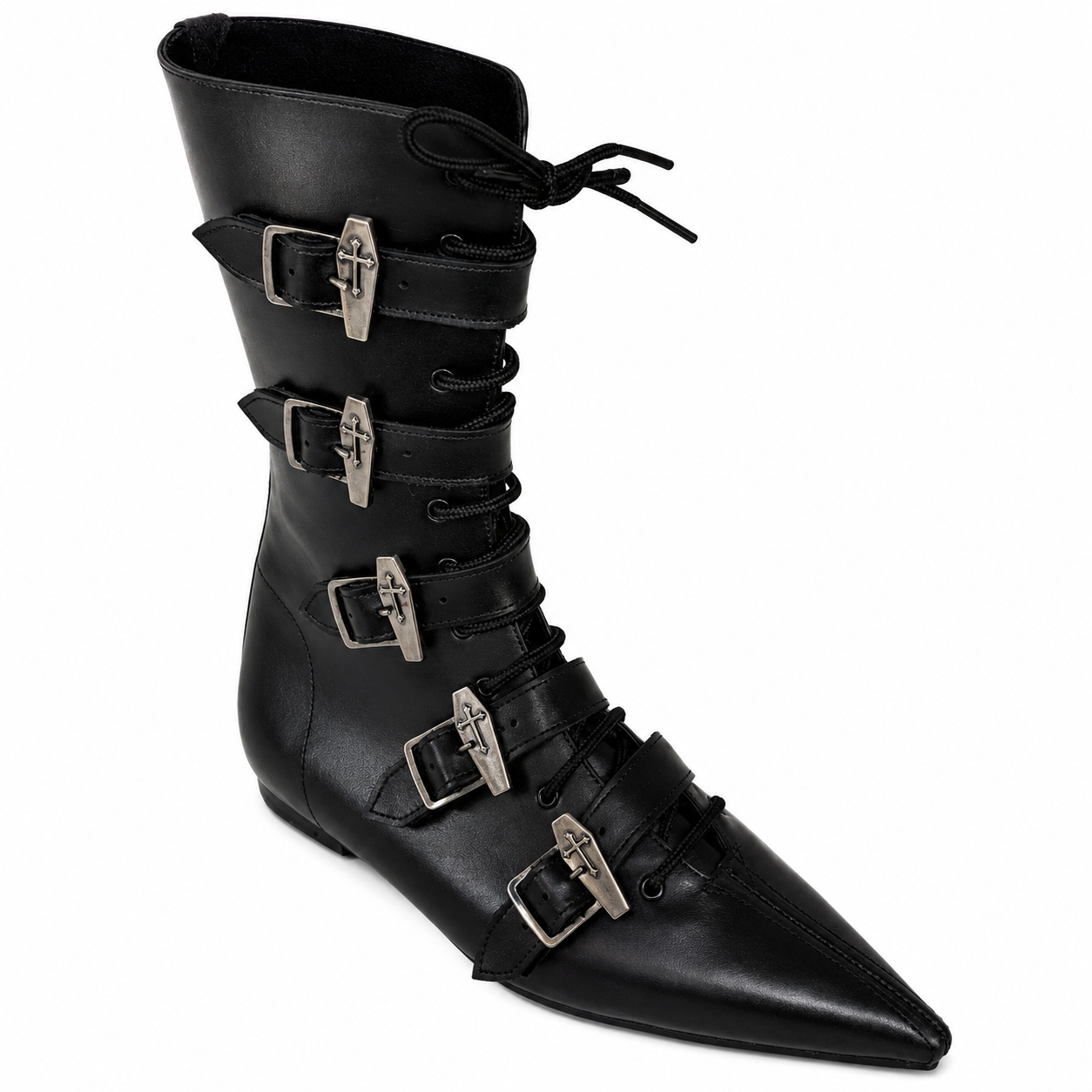 Louie - 5 Coffin Buckle Lace Up Pike