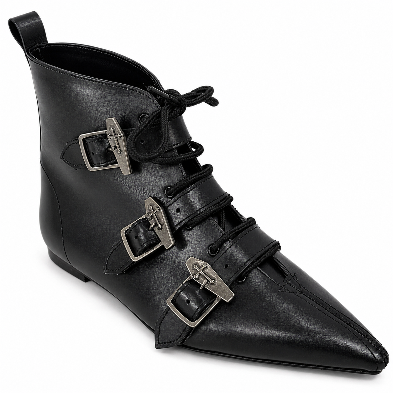 Harley - 3 Coffin Buckle Lace Up Pike