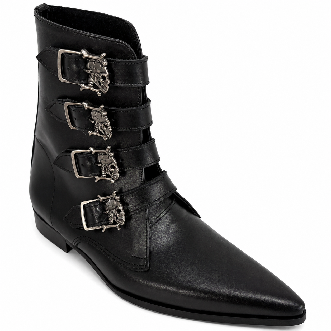 Benjamin - 4 Skull Buckle Winklepicker