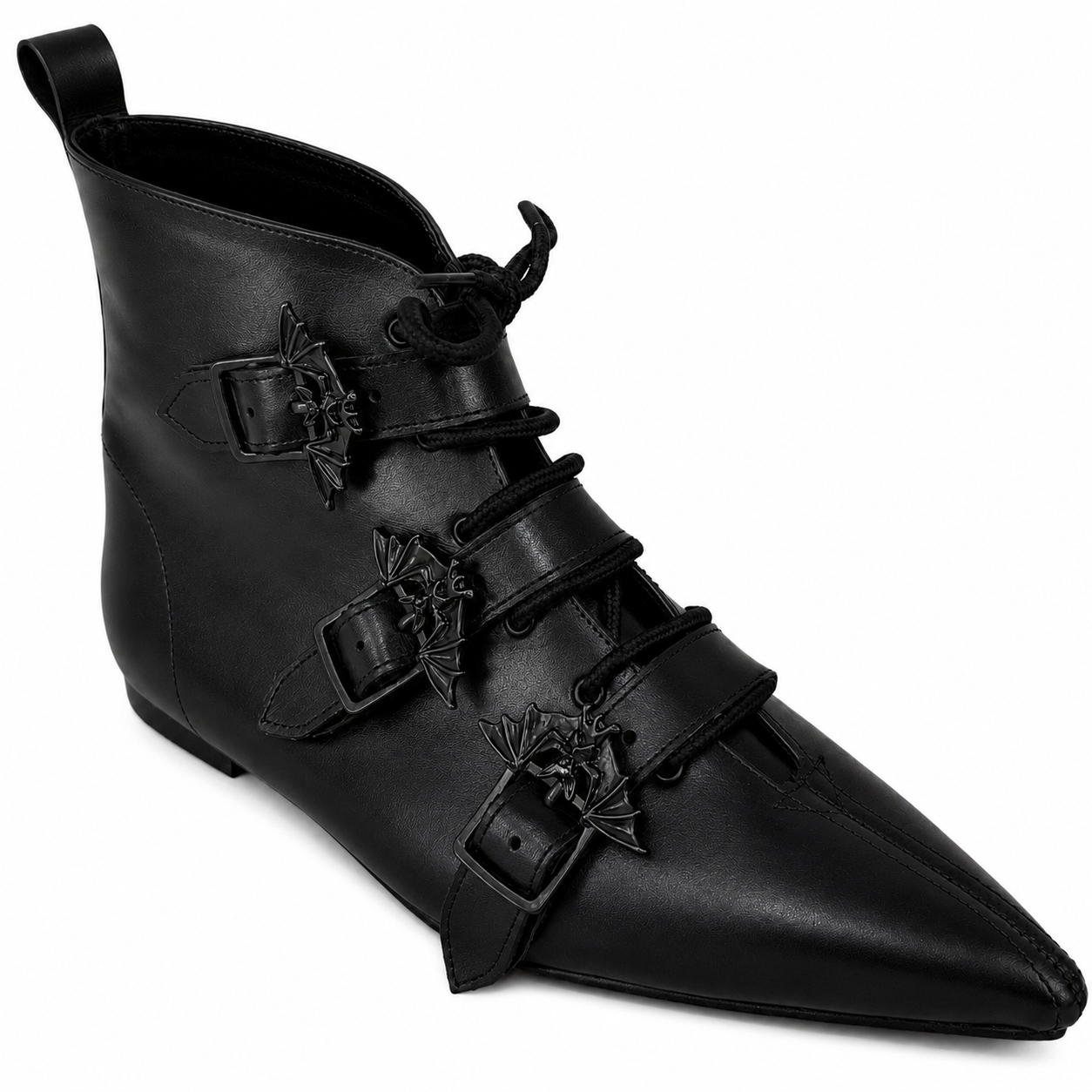 Harley - 3 Bat Buckle Lace Up Pike (Black Edition)