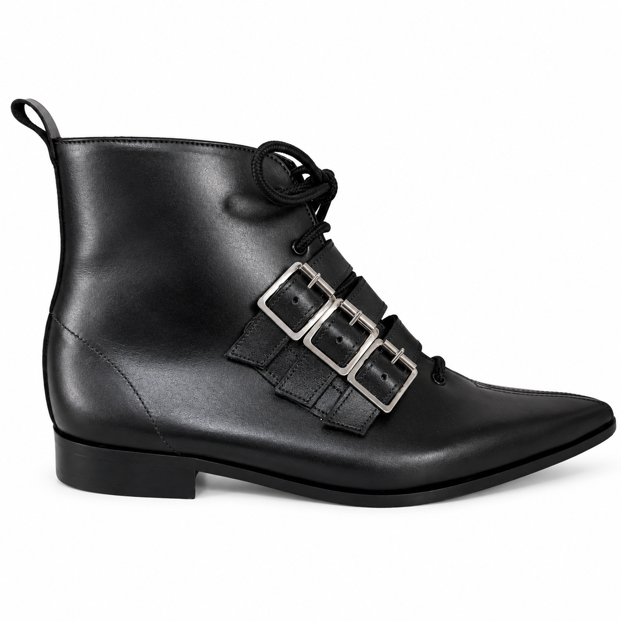 Harley - 3 Buckle Lace Up Winklepicker