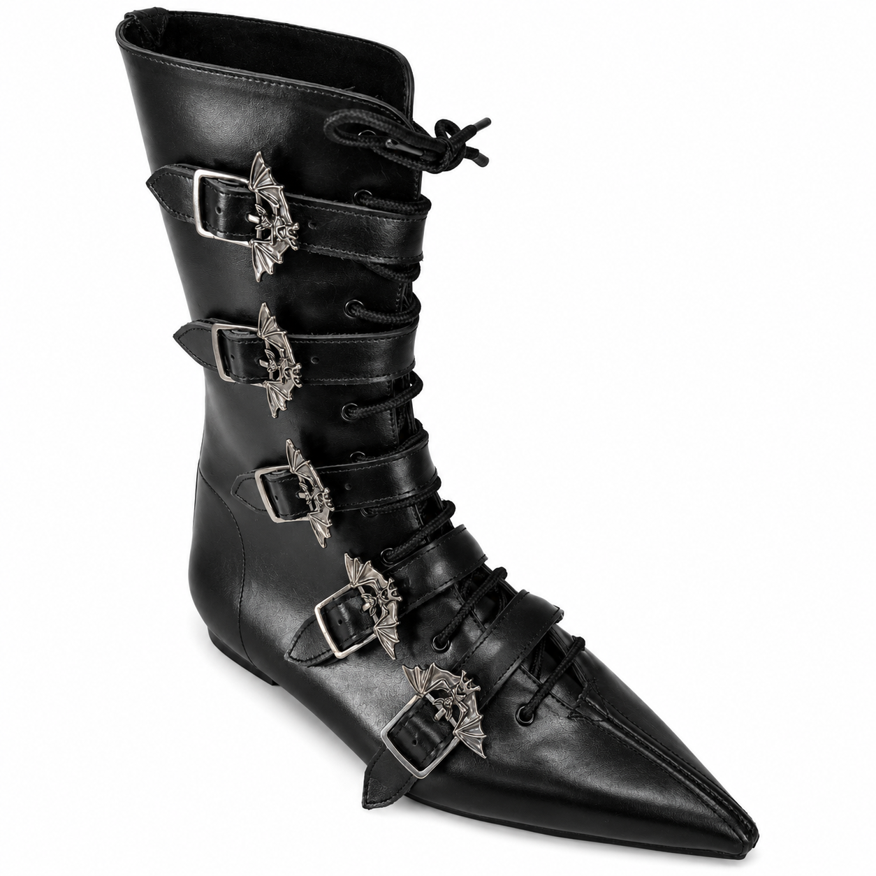 Louie - 5 Bat Buckle Lace Up Pike