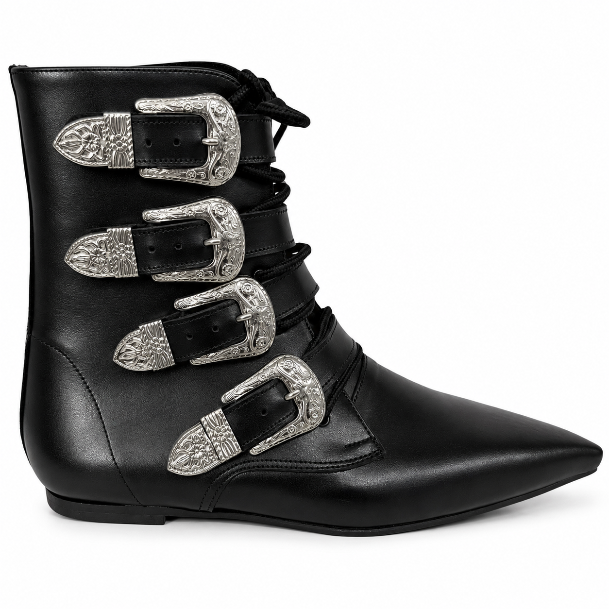 Benjamin - 4 Cowboy Buckle Lace up Pike