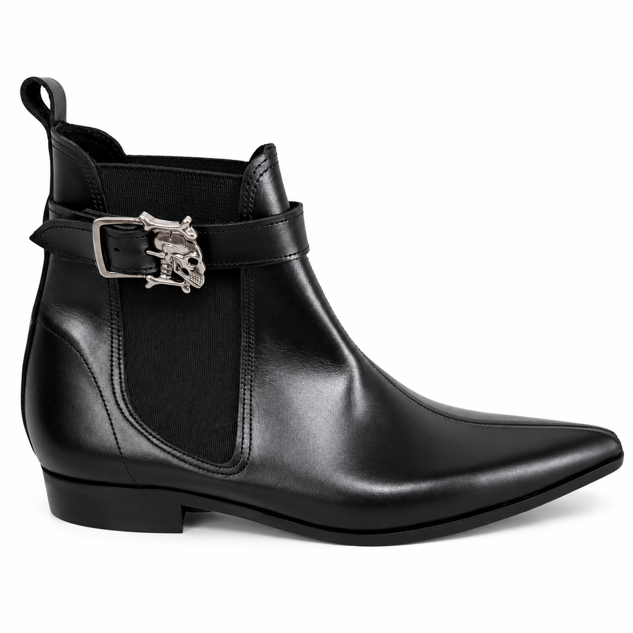 Monica - Chelsea Skull Buckle Winklepicker