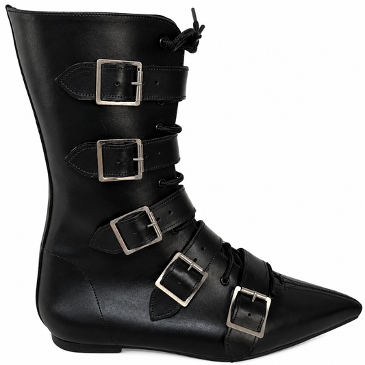 Louie - 5 Big Buckle Lace Up Pike