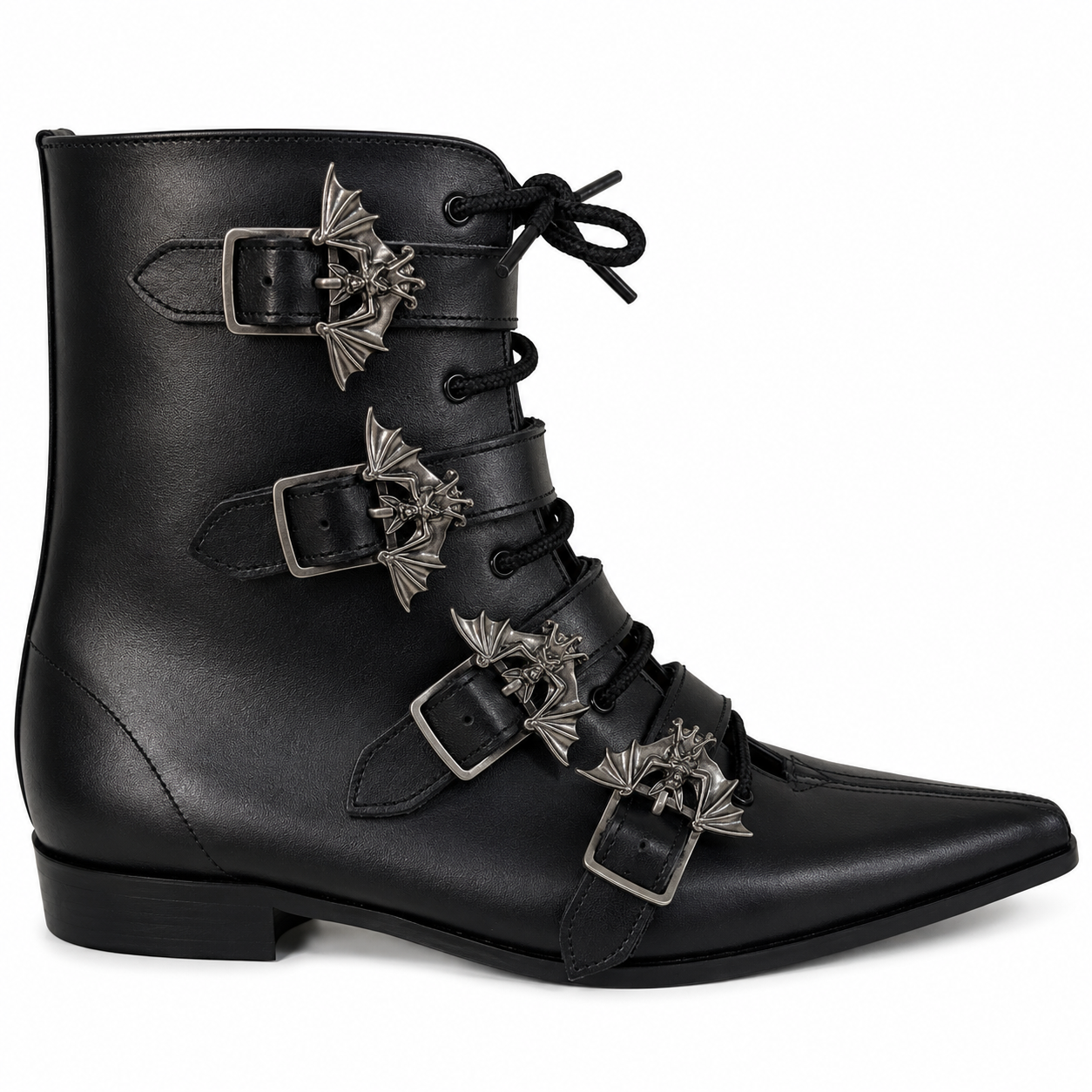 Albie - 4 Bat Buckle Lace Up Winklepicker