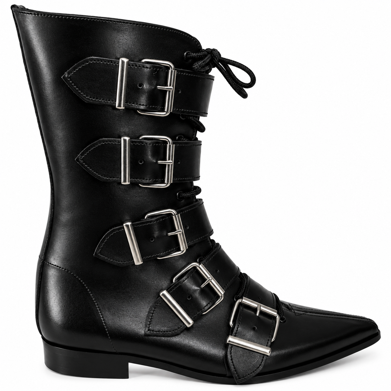 Louie - 5 Grande Buckle Lace Up Winklepicker