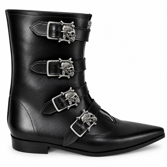 Isaac - 4 Skull Buckle Winklepicker