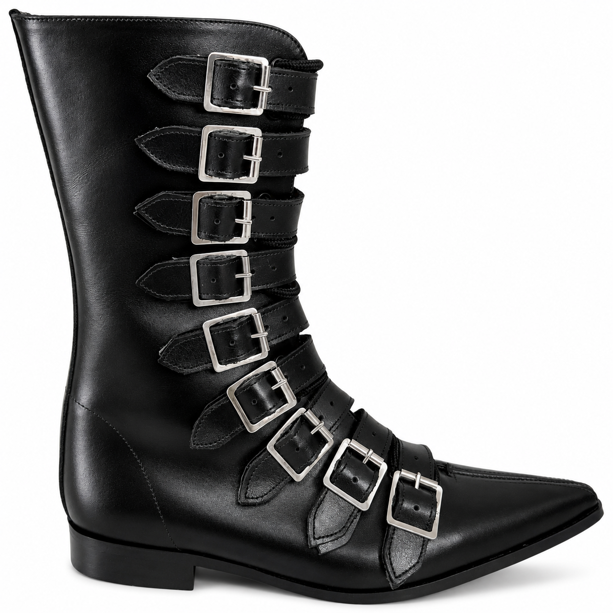 Louie - 9 Individual Buckle Lace Up Winklepicker