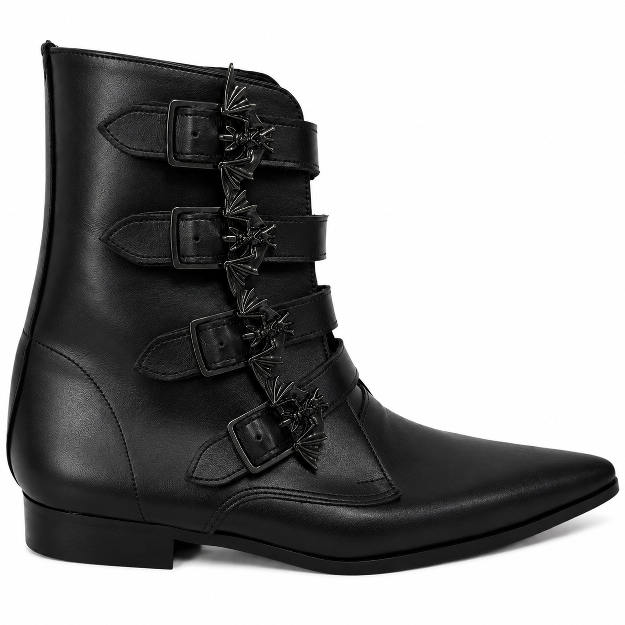 Benjamin - 4 Bat Buckle Winklepicker (Black Edition)