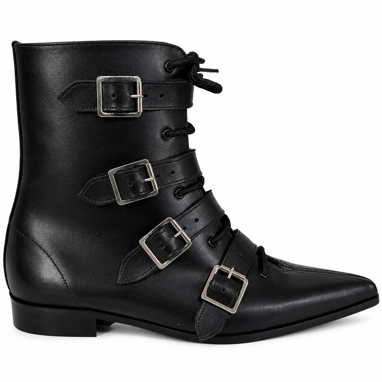 Albie - 4 Buckle Lace Up Winklepicker