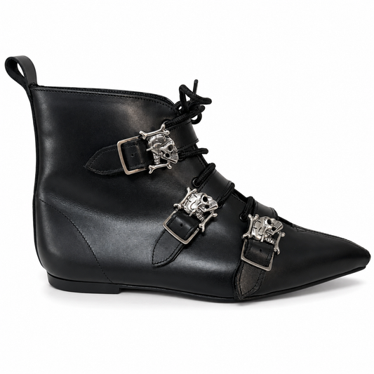 Harley - 3 Skull Buckle Lace Up Pike