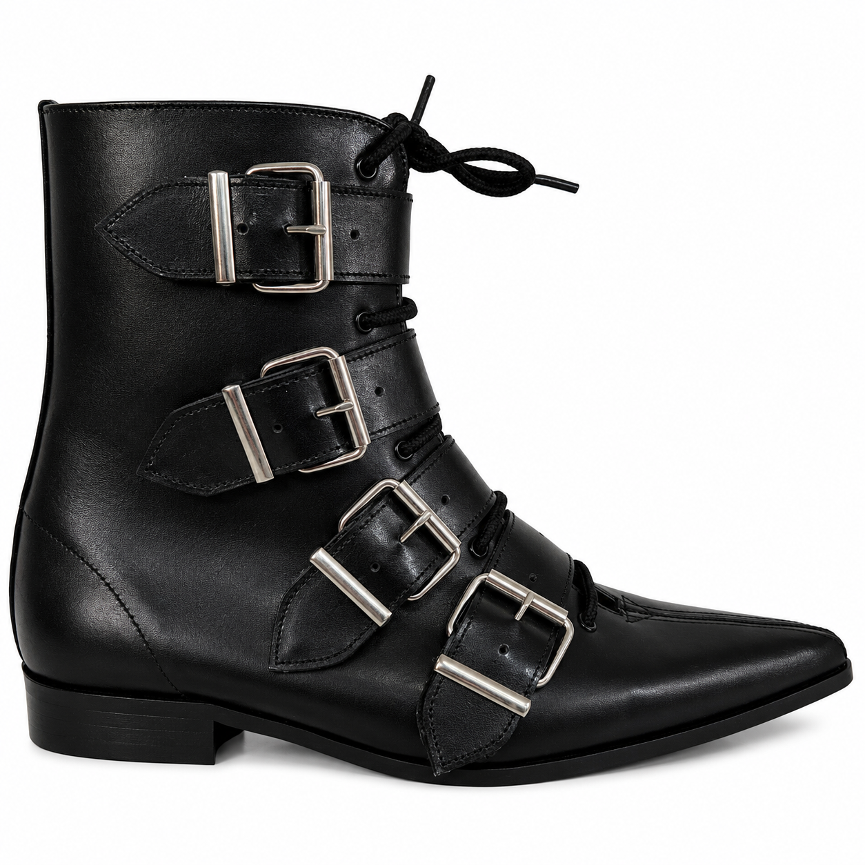 Albie - 4 Grande Buckle Lace Up Winklepicker