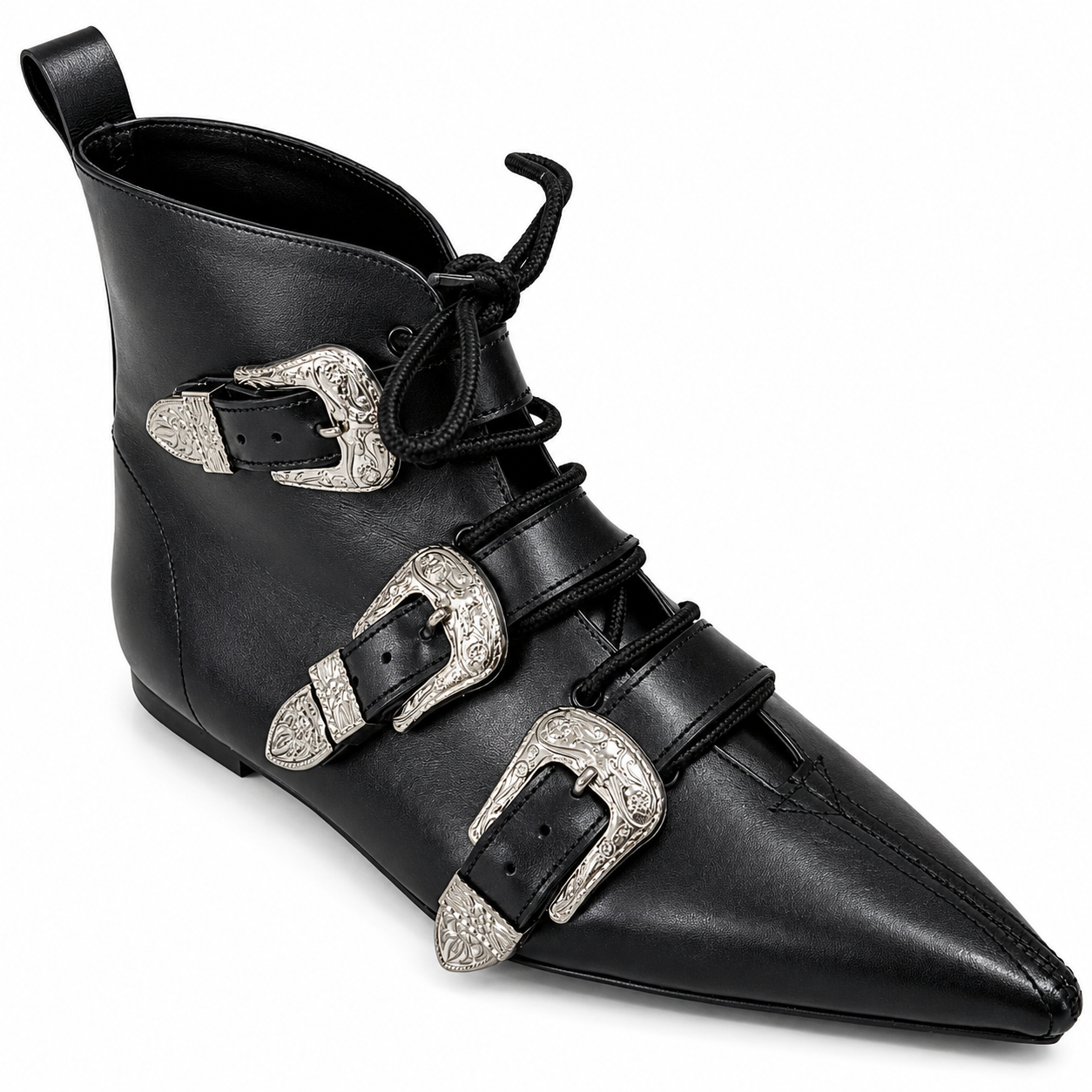 Harley - 3 Cowboy Buckle Lace Up Pike