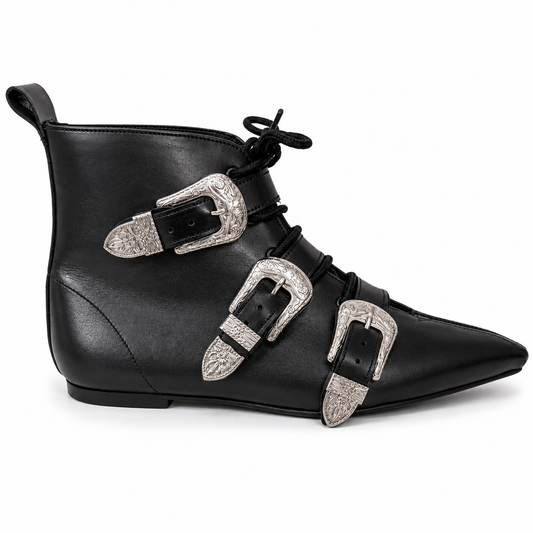 Harley - 3 Cowboy Buckle Lace Up Pike