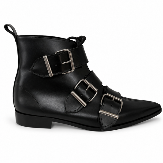 Harley - 3 Grande Buckle Lace Up Winklepicker