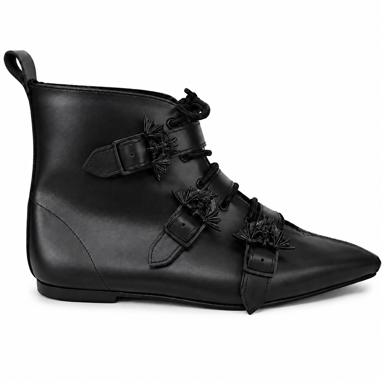 Harley - 3 Bat Buckle Lace Up Pike (Black Edition)