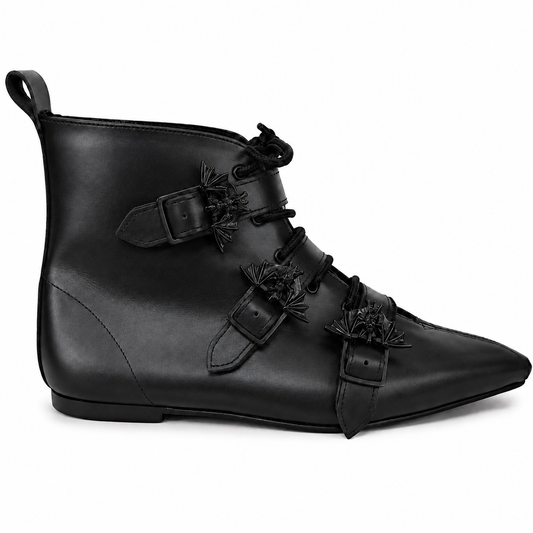 Harley - 3 Bat Buckle Lace Up Pike (Black Edition)