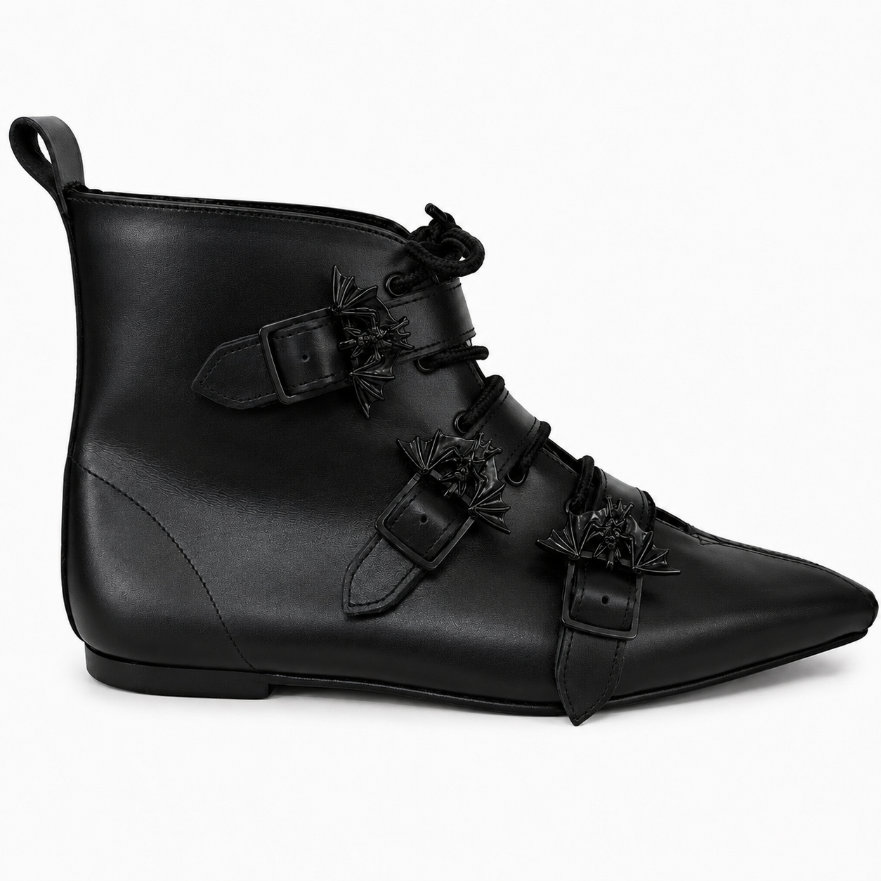 Harley - 3 Bat Buckle Lace Up Pike (Black Edition)