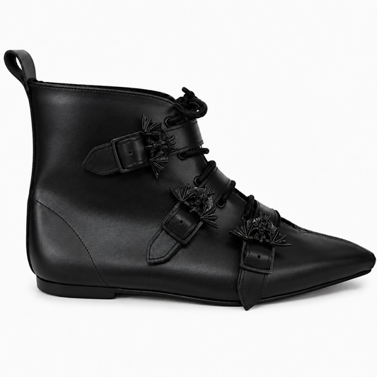 Harley - 3 Bat Buckle Lace Up Pike (Black Edition)