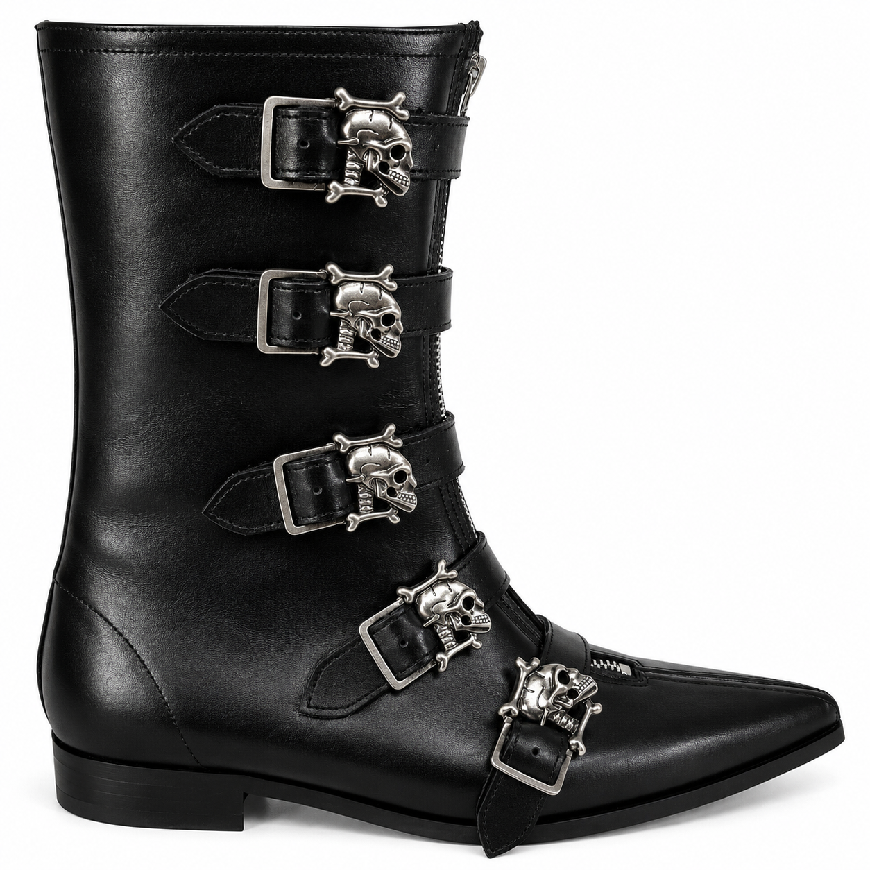 Gabrielle - 5 Skull Buckle Winklepicker