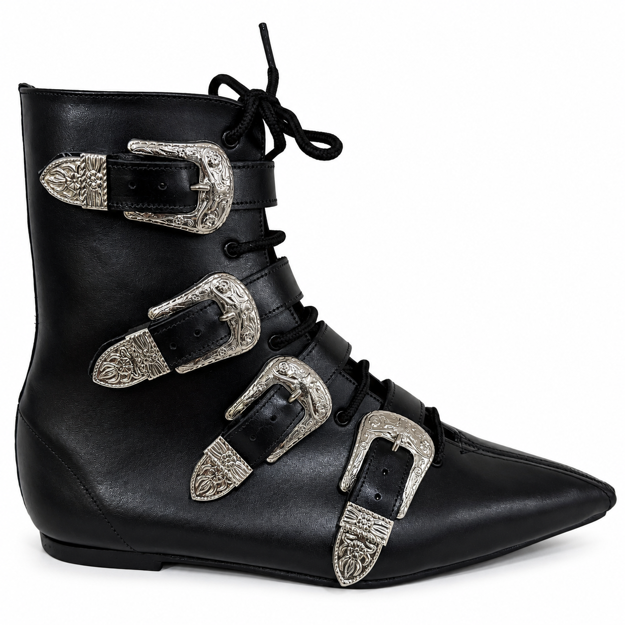 Albie - 4 Cowboy Buckle Lace Up Pike