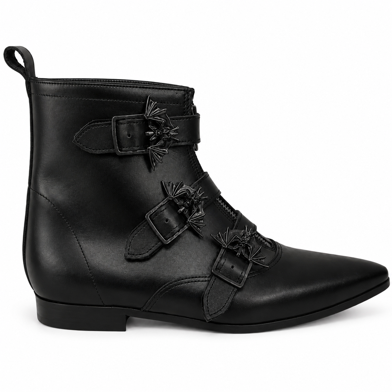 Jace - 3 Bat Buckle Winklepicker (Black Edition)