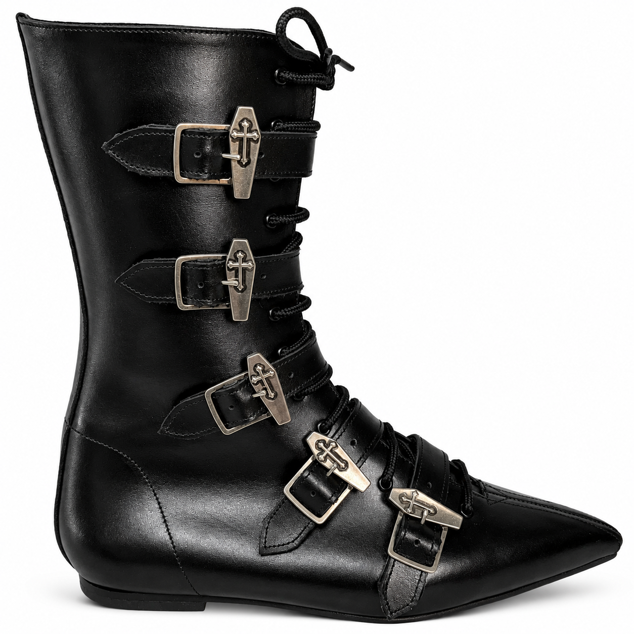 Louie - 5 Coffin Buckle Lace Up Pike